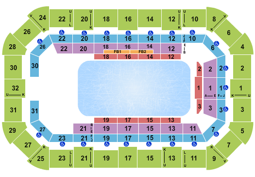 Dow Arena At Dow Event Center Disney On Ice Seating Chart